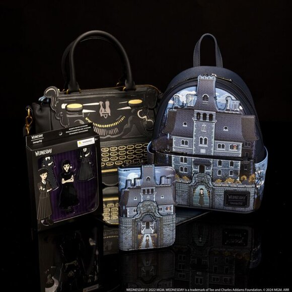 Wednesday Nevermore Academy Castle Glow Mini Backpack NWT